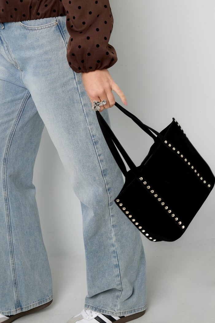 Borse tote con rivetti, casual, in PU, accessori quotidiani h5Immagine2